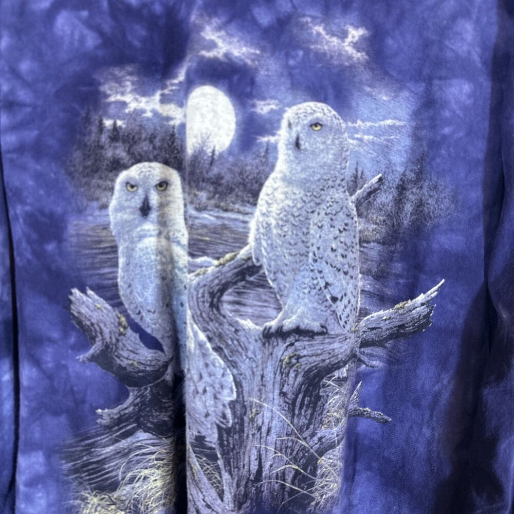 The Mountain Owls Moonlight Purple Long Sleeve T Shirt Tee Wash Womens Large